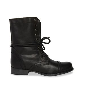 New Black Steve Madden Leather Booties